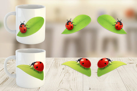 Mug Wrap Spring Ladybug Sublimation artnoy 