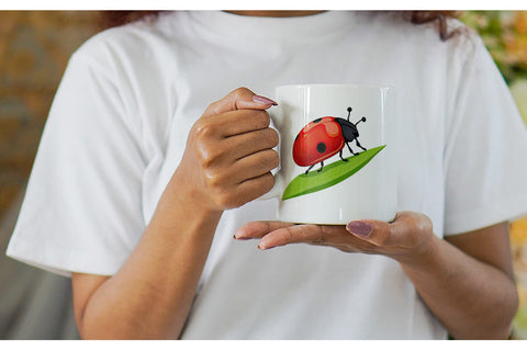 Mug Wrap Spring Ladybug Sublimation artnoy 