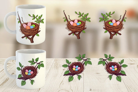 Mug Wrap Spring Nest Sublimation artnoy 