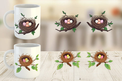 Mug Wrap Spring Nest Sublimation artnoy 