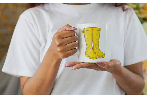 Mug Wrap Spring Rain Boot Sublimation artnoy 