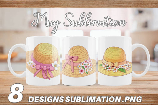 Mug Wrap Spring Sun Hat Sublimation artnoy 