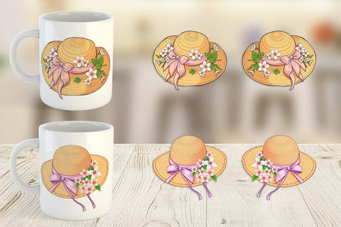 Mug Wrap Spring Sun Hat Sublimation artnoy 