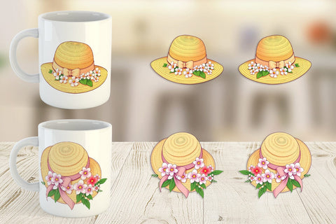 Mug Wrap Spring Sun Hat Sublimation artnoy 