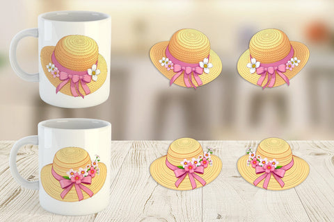 Mug Wrap Spring Sun Hat Sublimation artnoy 