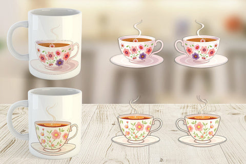 Mug Wrap Spring Tea Sublimation artnoy 