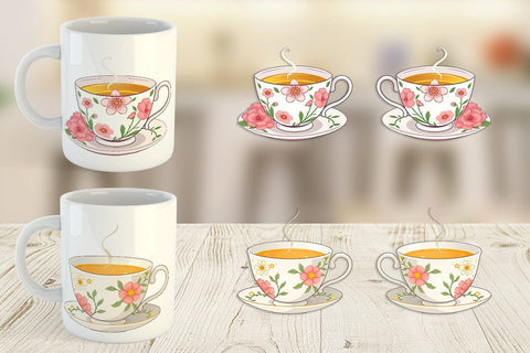 Mug Wrap Spring Tea Sublimation artnoy 
