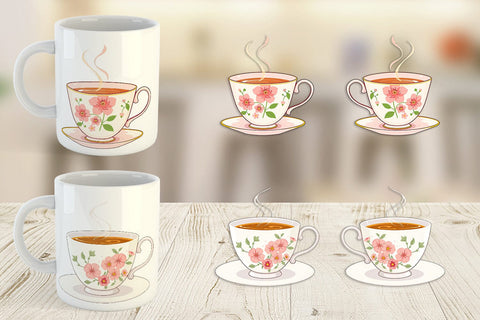 Mug Wrap Spring Tea Sublimation artnoy 