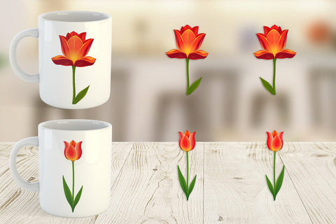 Mug Wrap Spring Tulip Sublimation artnoy 