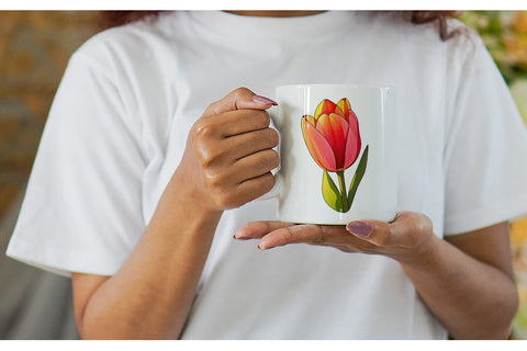 Mug Wrap Spring Tulip Sublimation artnoy 