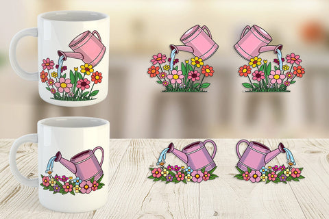 Mug Wrap Spring Watering Can Sublimation artnoy 