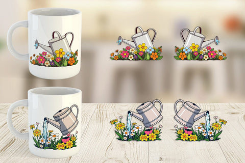 Mug Wrap Spring Watering Can Sublimation artnoy 