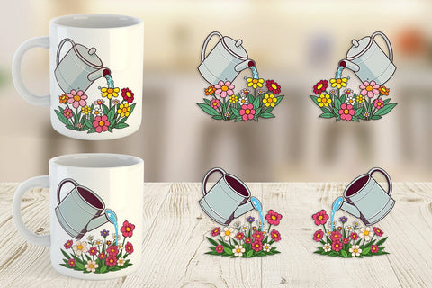 Mug Wrap Spring Watering Can Sublimation artnoy 