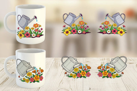 Mug Wrap Spring Watering Can Sublimation artnoy 