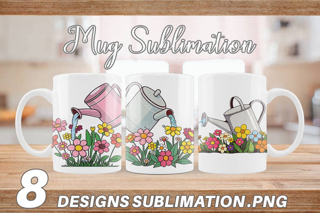 Mug Wrap Spring Watering Can Sublimation artnoy 