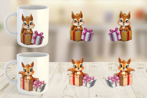 Mug Wrap Squirrel Gift Sublimation artnoy 