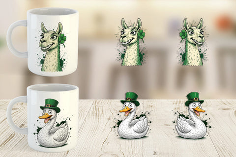 Mug Wrap St Paddys Animal Caricature Sublimation artnoy 