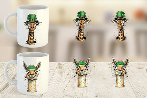 Mug Wrap St Paddys Animal Charms Sublimation artnoy 