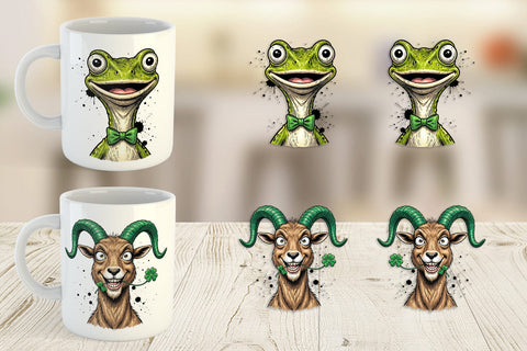 Mug Wrap St Paddys Animal Charms Sublimation artnoy 