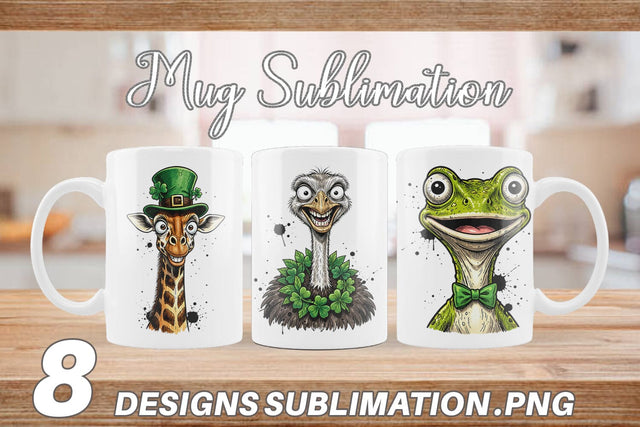 Mug Wrap St Paddys Animal Charms Sublimation artnoy 