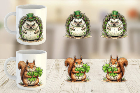 Mug Wrap St Paddys Animal Friends Sublimation artnoy 