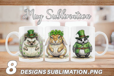 Mug Wrap St Paddys Animal Friends Sublimation artnoy 