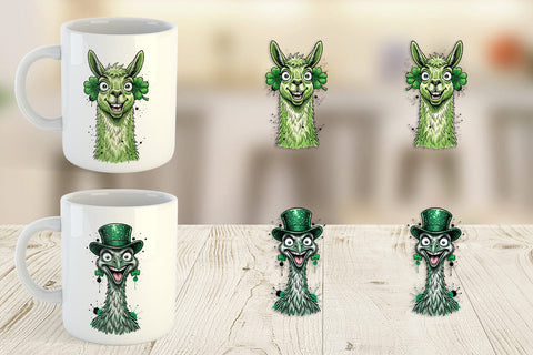 Mug Wrap St Paddys Animal Party Art Sublimation artnoy 