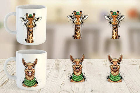 Mug Wrap St Paddys Animal Party Art Sublimation artnoy 