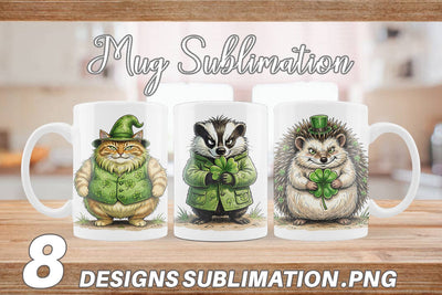 Mug Wrap St Paddys Lucky Animal Sublimation artnoy 