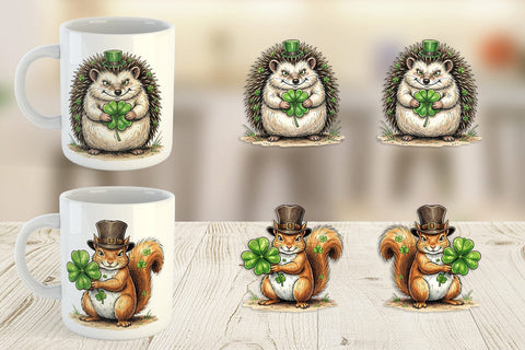 Mug Wrap St Paddys Lucky Animal Sublimation artnoy 