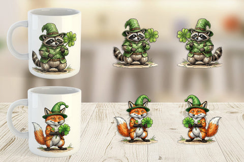 Mug Wrap St Paddys Lucky Animal Sublimation artnoy 