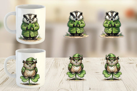 Mug Wrap St Paddys Lucky Animal Sublimation artnoy 