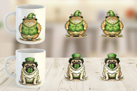 Mug Wrap St Paddys Lucky Animal Sublimation artnoy 