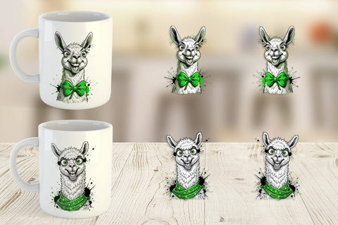 Mug Wrap St Paddys Zany Zoo Animals Sublimation artnoy 