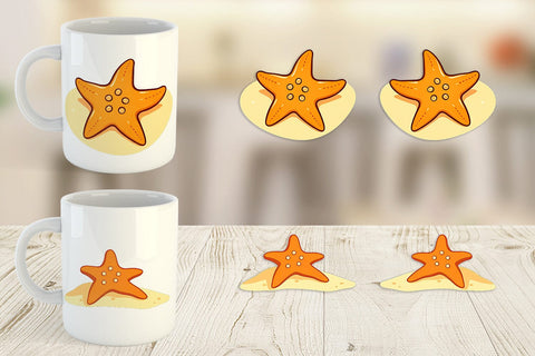 Mug Wrap Starfish Sublimation artnoy 