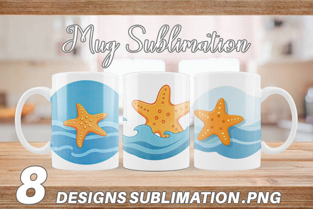 Mug Wrap Starfish Sublimation artnoy 