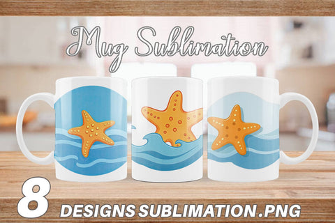 Mug Wrap Starfish Sublimation artnoy 