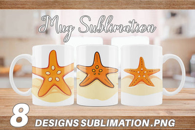 Mug Wrap Starfish Sublimation artnoy 