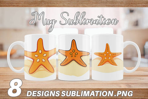 Mug Wrap Starfish Sublimation artnoy 