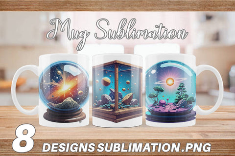 Mug Wrap Starlight Terrariums Sublimation artnoy 