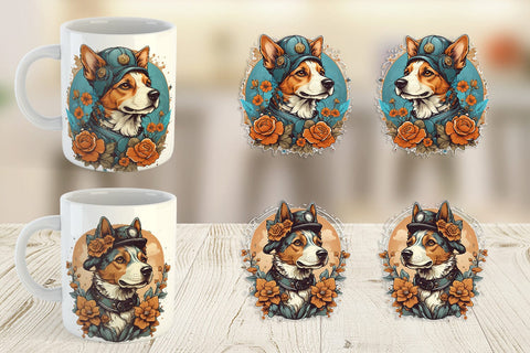 Mug Wrap Steampunk Dog Sublimation artnoy 