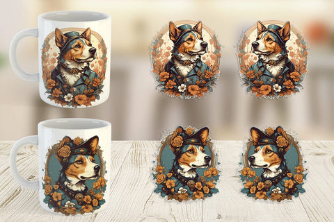 Mug Wrap Steampunk Dog Sublimation artnoy 