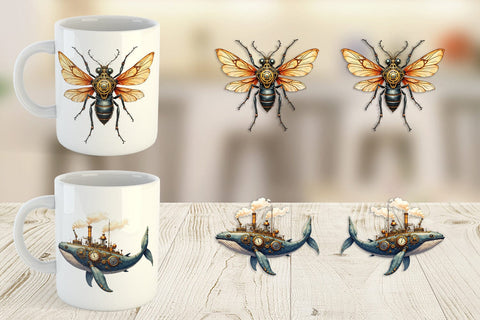 Mug Wrap Steampunk Menagerie Sublimation artnoy 