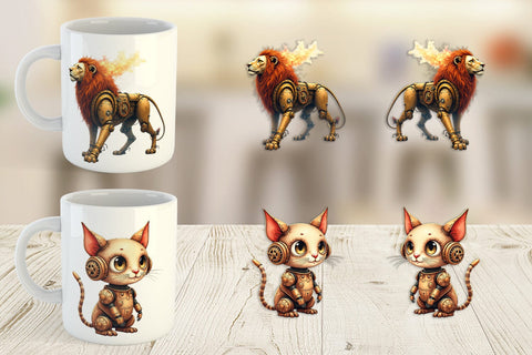 Mug Wrap Steampunk Menagerie Sublimation artnoy 