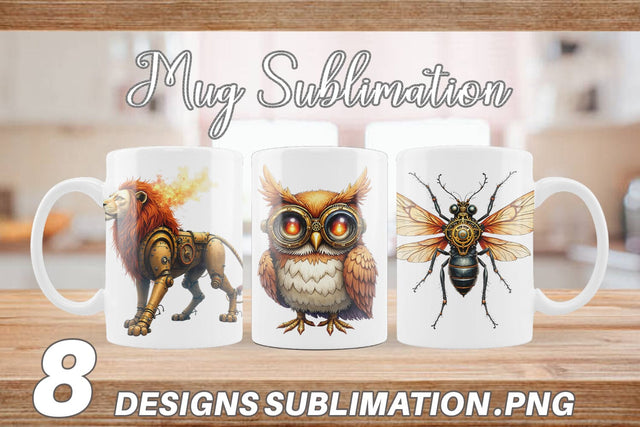 Mug Wrap Steampunk Menagerie Sublimation artnoy 