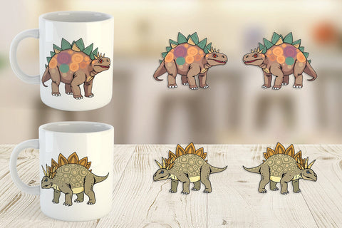 Mug Wrap Stegosaurus with Plates Sublimation artnoy 