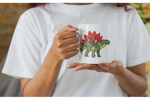 Mug Wrap Stegosaurus with Plates Sublimation artnoy 