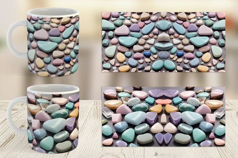 Mug Wrap Stones Pastel Color Sublimation artnoy 