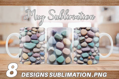 Mug Wrap Stones Pastel Color Sublimation artnoy 