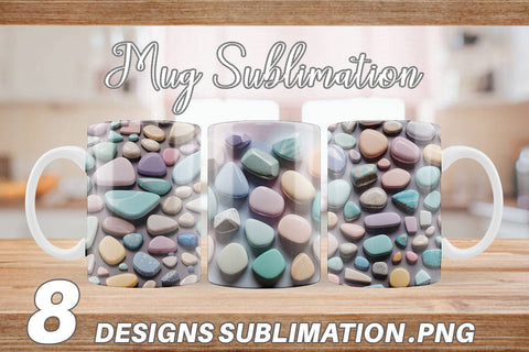 Mug Wrap Stones Pastel Color Sublimation artnoy 
